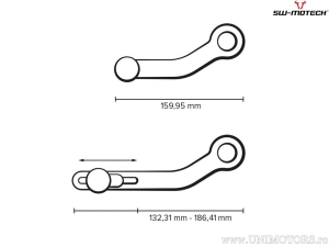 Pedale cambio in alluminio colore nero-argento - Triumph Tiger 900 modelli ('19-'23) - SW-Motech