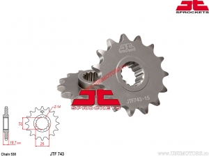 Pignon avant Ducati Multistrada 1200 ('10-'18) - JTF 743 - JT
