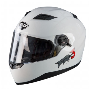 PILOT - Capacete Full-face FR3 (com óculos de sol), branco [S]