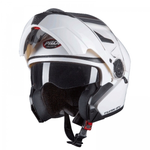 PILOT - Flip-up Helmet TURN (with sun visor), white [XS]