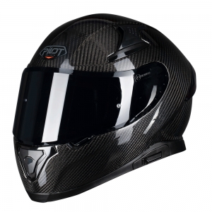 PILOT - Full-face Helmet SNAKE [sun visor] carbon [XL] [plus extra smoke visor]