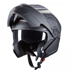 PILOT - Klapphelm TURN (mit Sonnenvisier), matt schwarz [M]