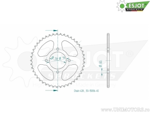 Pinion spate negru 45 dinti (pas 428) - Keeway Speed 125 ('06-'12) - Esjot