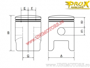 Piston Kit - KTM SX 144 ('08) - 144 2T - ProX