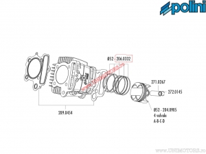 Piston ring set (diameter 52mm) - Honda XR 50 (stroke 41) - Polini
