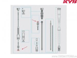 Piulita compresie - Honda CRF 450 R / Husqvarna TE 250 ie / Kawasaki KX 450 F / TM Racing MX 125 / Suzuki RM-Z 450 - Kayaba