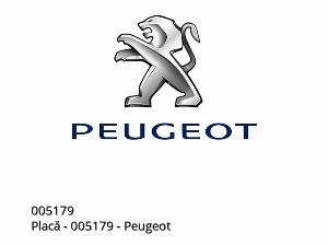 Placă - 005179 - Peugeot
