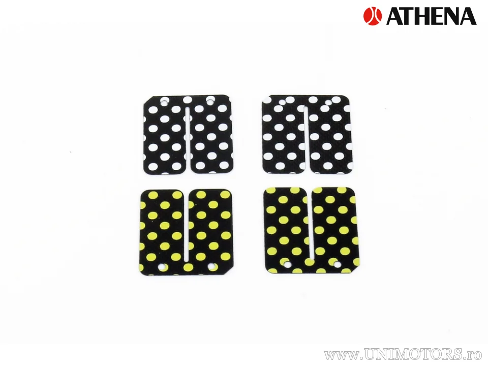 Placuțe pentru supapă lamelară Athena, 0,24 mm / 0,29 mm, Minarelli vertical - Athena