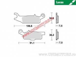 Placute frana fata (etrier dreapta) MCB802SI sinterizate SI - Lucas TRW
