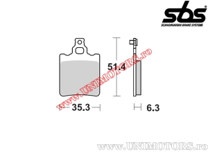 Placute frana fata - SBS 106CT (technologie carbon) - (SBS)
