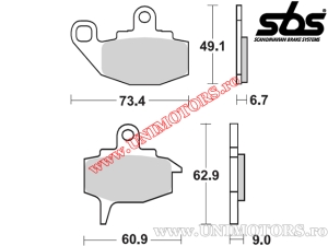 Placute frana fata - SBS 602HF (ceramice) - (SBS)