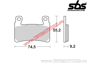 Placute frana fata - SBS 860HS (metalice / sinterizate) - (SBS)
