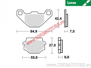Placute frana spate - MCB523SI sinterizate SI - Lucas TRW