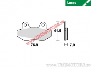 Placute frana spate - MCB525 organice - Lucas TRW