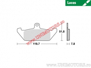 Placute frana spate - MCB563 organice - Lucas TRW