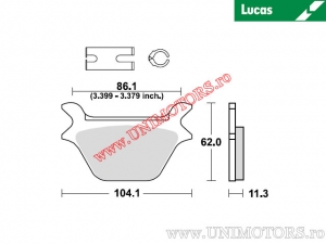 Placute frana spate - MCB583 organice - Lucas TRW