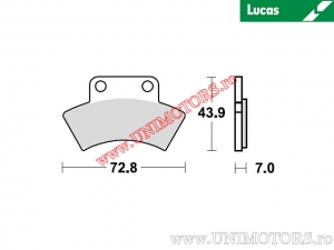 Placute frana spate - MCB668SI sinterizate SI - Lucas TRW