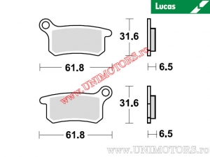 Placute frana spate - MCB740SI sinterizate SI - Lucas TRW