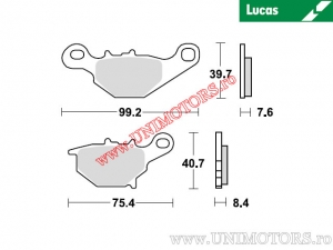 Placute frana spate - MCB772SI sinterizate SI - Lucas TRW