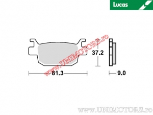 Placute frana spate - MCB806 organice - Lucas TRW