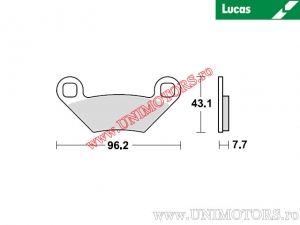 Placute frana spate - MCB855SI sinterizate SI - Lucas TRW