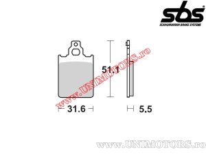 Placute frana spate - SBS 117HF (ceramice) - (SBS)