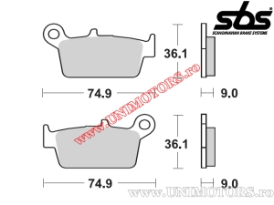 Placute frana spate - SBS 121HF (ceramice) - (SBS)