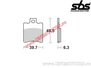 Placute frana spate - SBS 123HF (ceramice) - (SBS)
