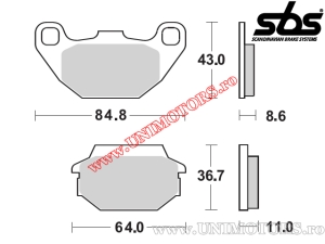 Placute frana spate - SBS 154MS (metalice / sinterizate) - (SBS)