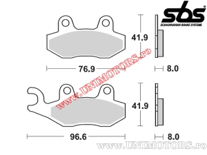 Placute frana spate - SBS 197MS (metalice / sinterizate) - (SBS)