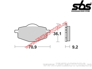 Placute frana spate - SBS 575LS (metalice / sinterizate) - (SBS)