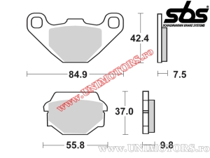 Placute frana spate - SBS 586HF (ceramice) - (SBS)