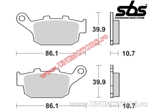 Placute frana spate - SBS 614HF (ceramice) - (SBS)