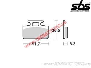 Placute frana spate - SBS 618HF (ceramice) - (SBS)