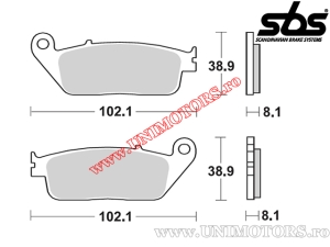 Placute frana spate - SBS 627HF (ceramice) - (SBS)