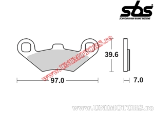 Placute frana spate - SBS 716ATS (metalice / sinterizate) - (SBS)