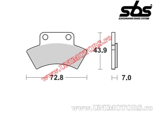 Placute frana spate - SBS 717ATS (metalice / sinterizate) - (SBS)
