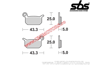Placute frana spate - SBS 794SI (metalice / sinterizate) - (SBS)