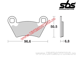 Placute frana spate - SBS 800ATS (metalice / sinterizate) - (SBS)