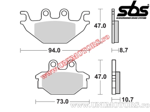Placute frana spate - SBS 810HF (ceramice) - (SBS)
