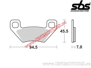 Placute frana spate - SBS 822SI (metalice / sinterizate) - (SBS)