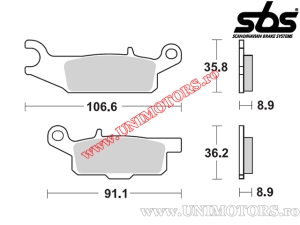 Placute frana spate - SBS 851SI (metalice / sinterizate) - (SBS)