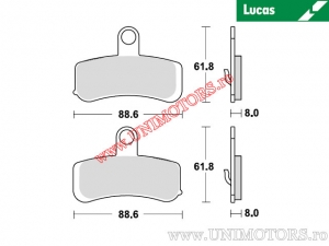 Plaquettes de frein avant - MCB813SV frittées SV - Lucas TRW