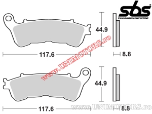 Plaquettes de frein avant - SBS 192MS (métalliques / frittées) - (SBS)