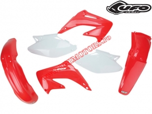 Plastic kit (wit / rood) - Honda CR 125 R / CR 250 R ('02-'03) - UFO