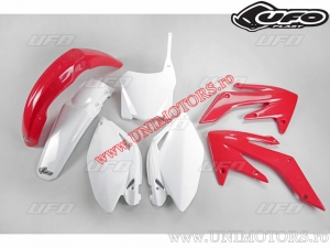 Plastic kit (wit / rood) - Honda CRF 250 R ('09) - UFO