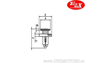 PLASTIC RIVETS - Yamaha MT-10 1000 A ABS MTN1000 / WR 450 F - TourMax