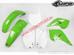 Plastik-Kit (weiß / grün) - Kawasaki KX 125 / KX 250 ('05-'12) - UFO
