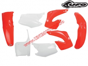 Plastik Kit (Weiß/Rot) - Honda CR 125 R / CR 250 R ('00-'01) - UFO