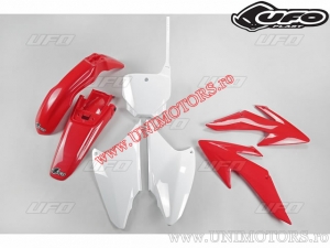 Plastik-Kit (weiß/rot) - Honda CRF 230 F ('08-'15) - UFO